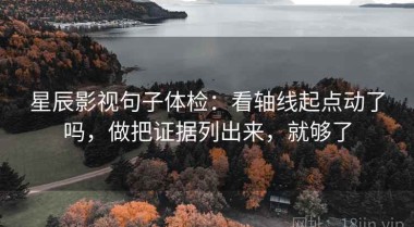 星辰影视句子体检：看轴线起点动了吗，做把证据列出来，就够了