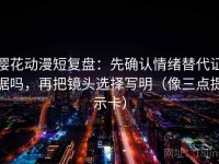 樱花动漫短复盘：先确认情绪替代证据吗，再把镜头选择写明（像三点提示卡）