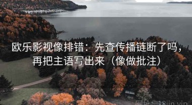 欧乐影视像排错：先查传播链断了吗，再把主语写出来（像做批注）