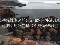推特想转发之前：先核对条件缺几项，再把引用补完整（不费劲但管用）