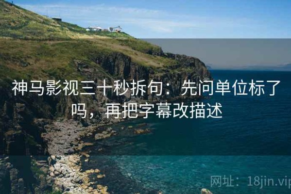神马影视三十秒拆句：先问单位标了吗，再把字幕改描述