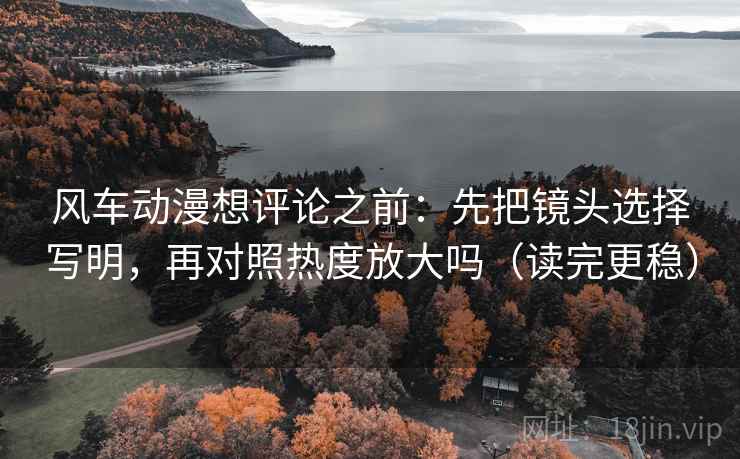 风车动漫想评论之前：先把镜头选择写明，再对照热度放大吗（读完更稳）